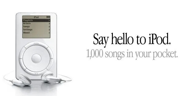 Apple's ipod campaign "1,000 songs in your pocket".