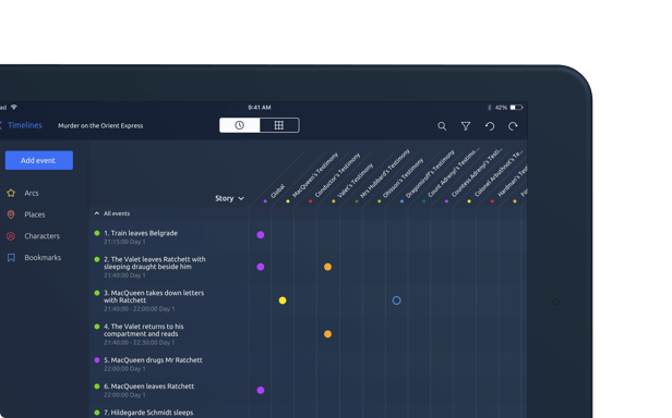 Computer showing screenshot from Aeon Timeline iPad App designed by Wave Digital App Development in Melbourne