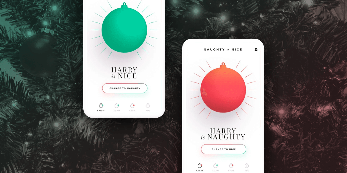 Screenshots of the Myer Bauble app with app development by Wave Digital