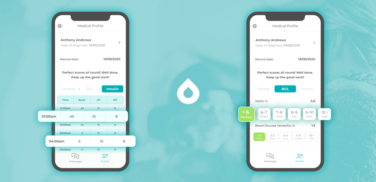 Diabeasy app designs by Wave Digital App Development